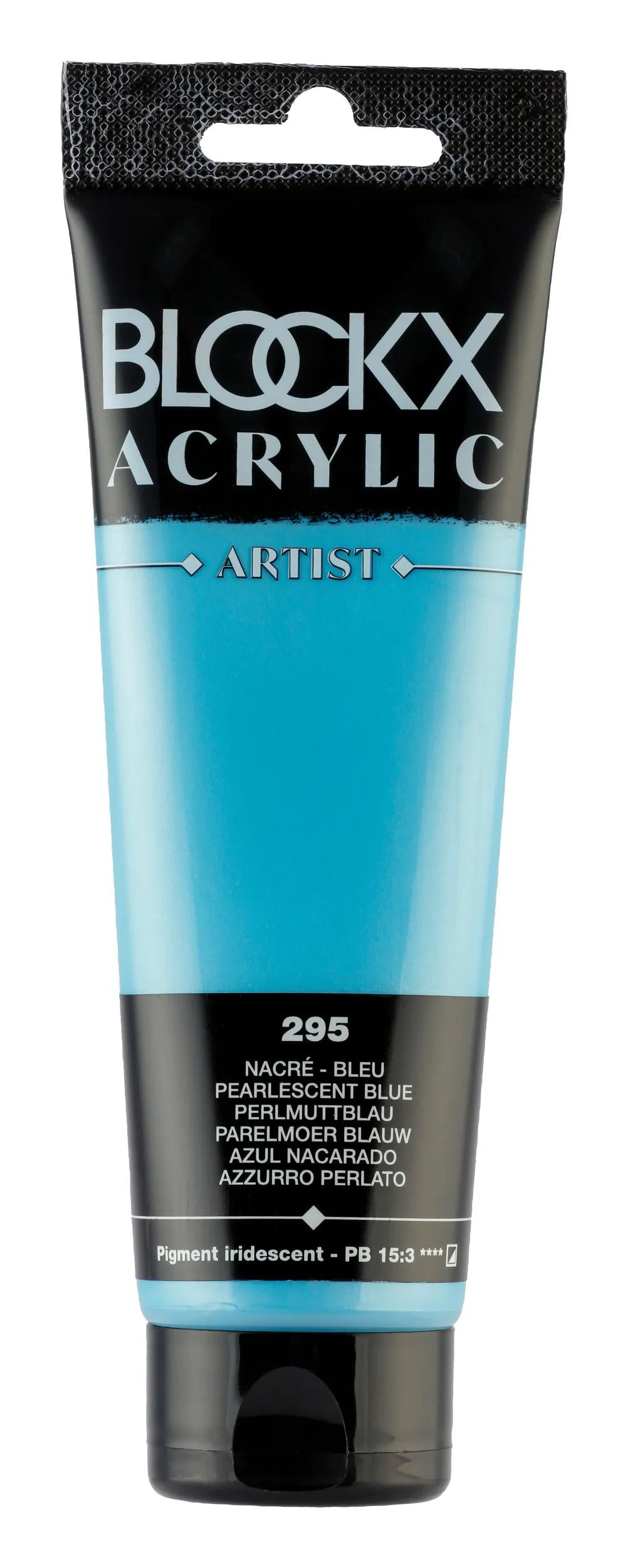 Fine acrylic paint tube 120ml - Pearl blue 295 (Pack x3)