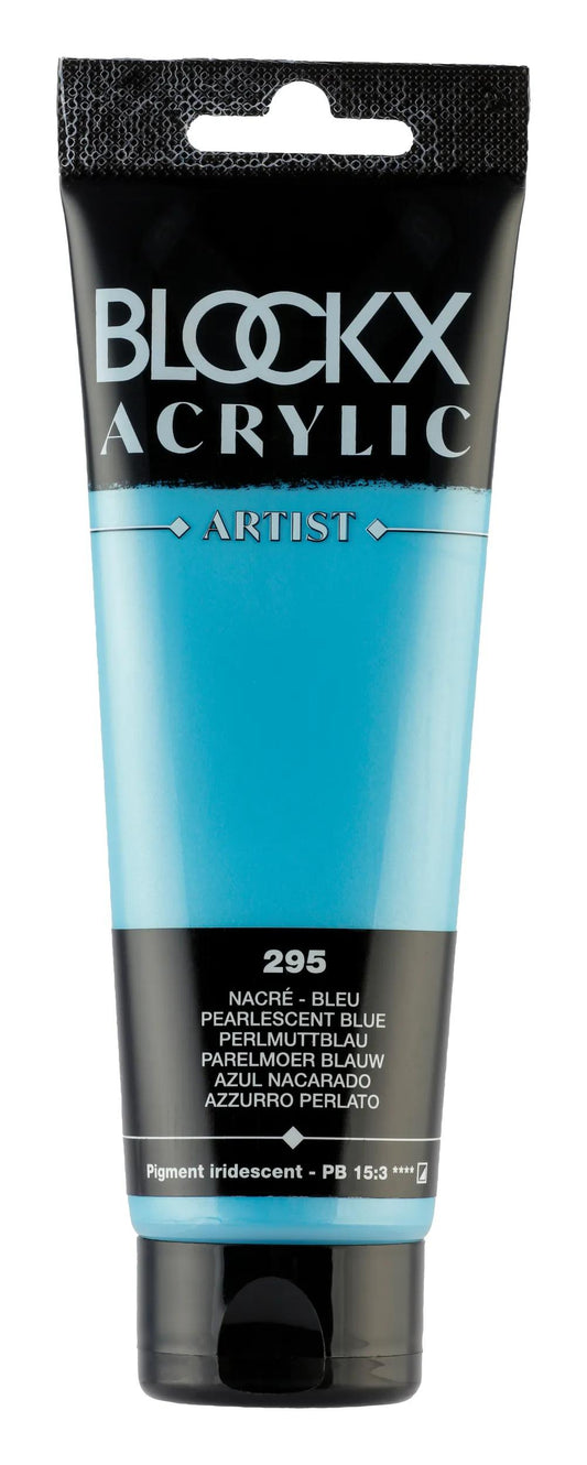 Fine acrylic paint tube 120ml - Pearl blue 295 (Pack x3)