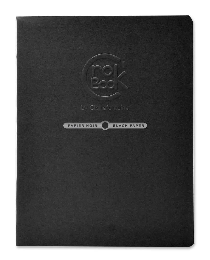 Crok'Book nicked notebook 20F 17x22cm 120g paper black F - Black (in bundle 10)