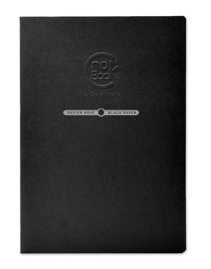 Crok'Book carnet piqué 20F A4 120g papier noir F - Noir (lot de 10)