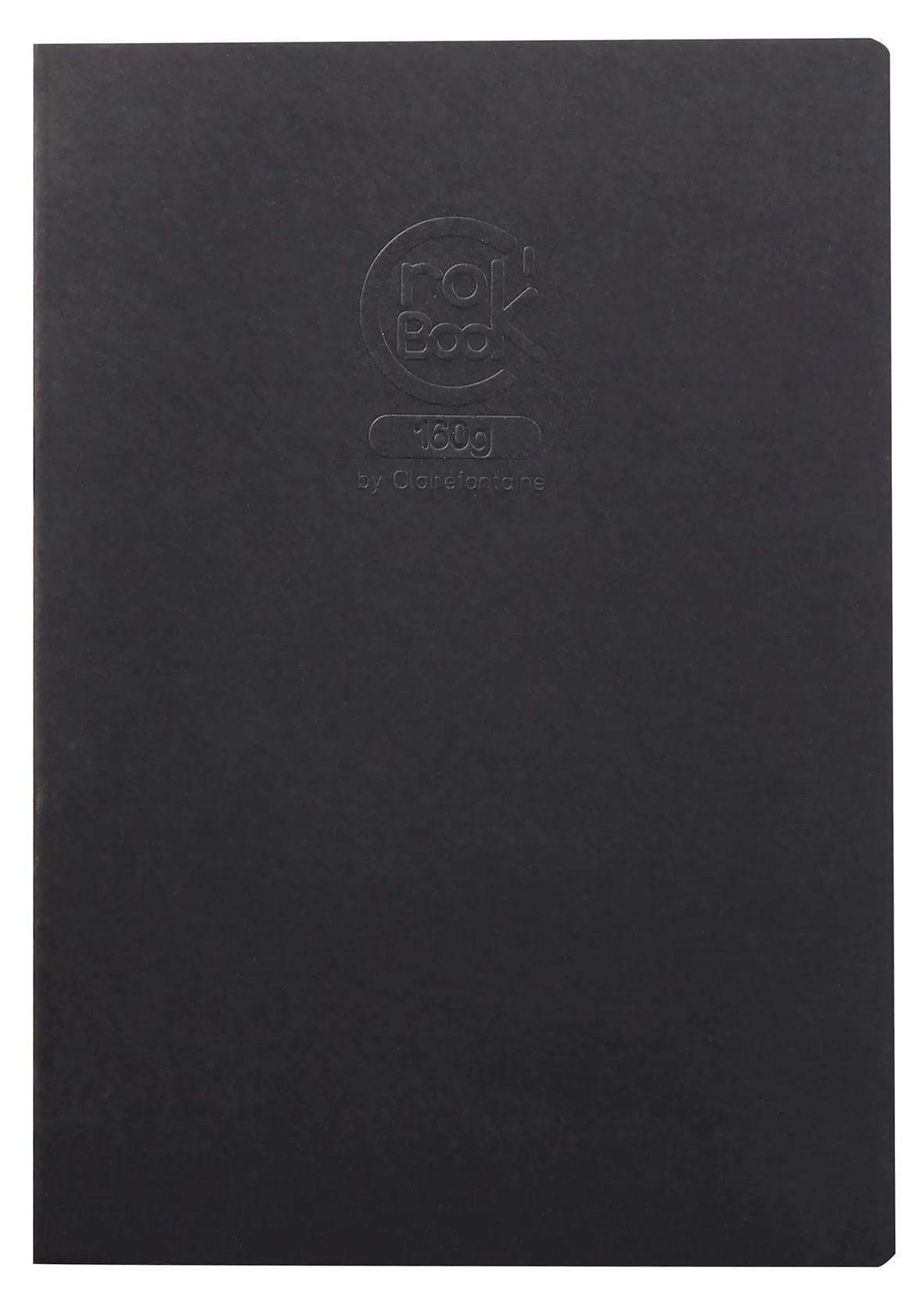 Crok'Book Piqué book 20F A4 160g F - Black (Pack x10)