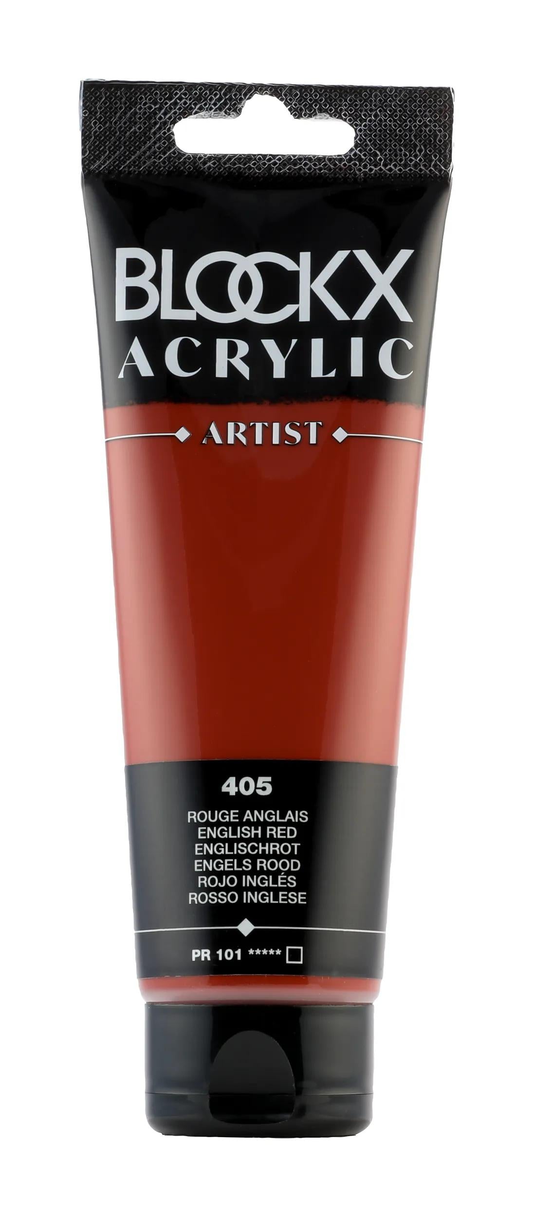 Fine acrylic paint tube 120ml - English Red 405 (Pack x3)