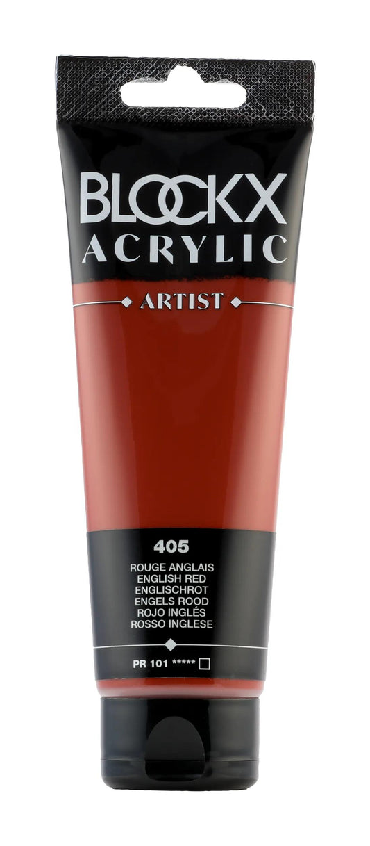 Fine acrylic paint tube 120ml - English Red 405 (Pack x3)
