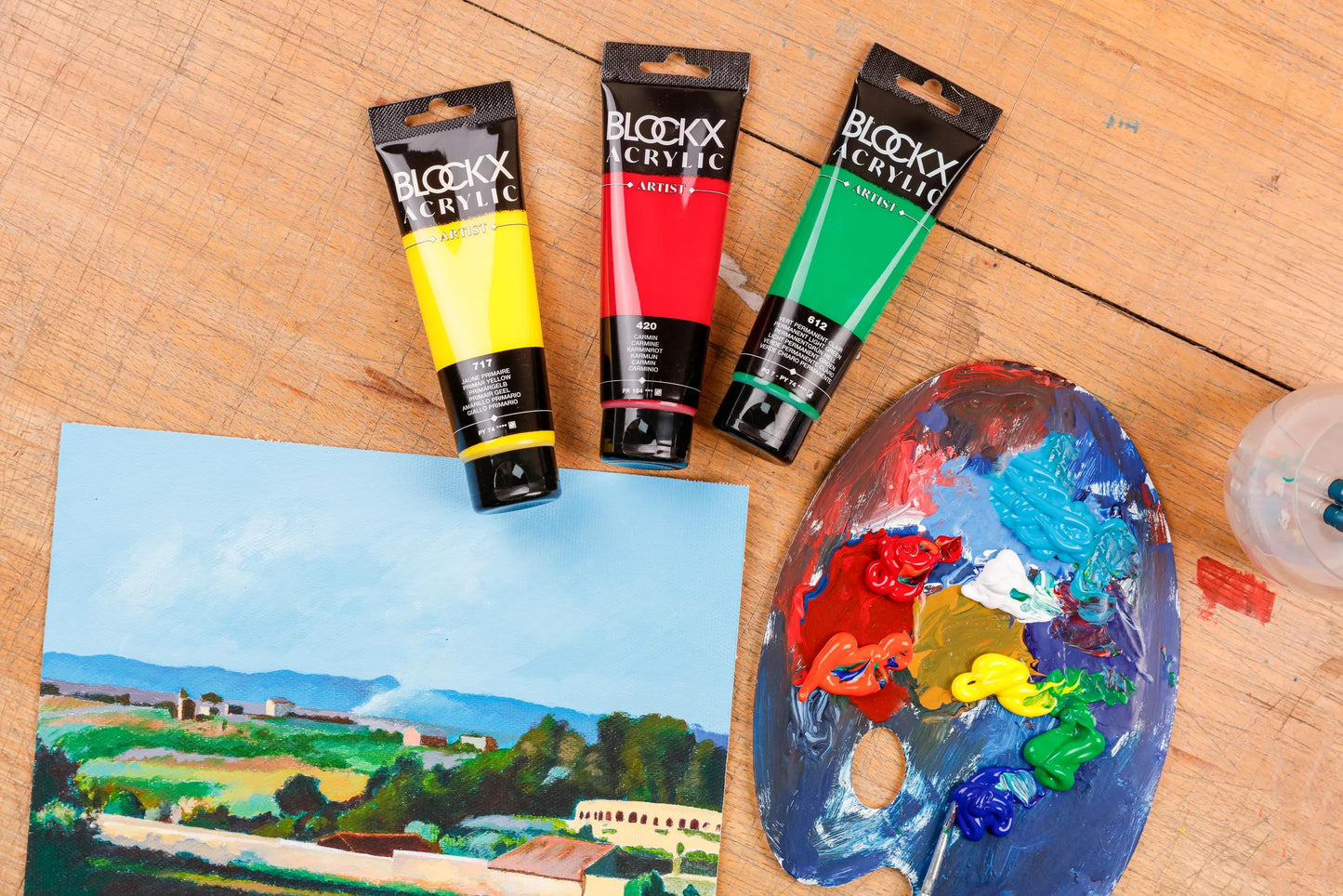 Fine acrylic paint tube 120ml - Carmin 420 (Pack x3)