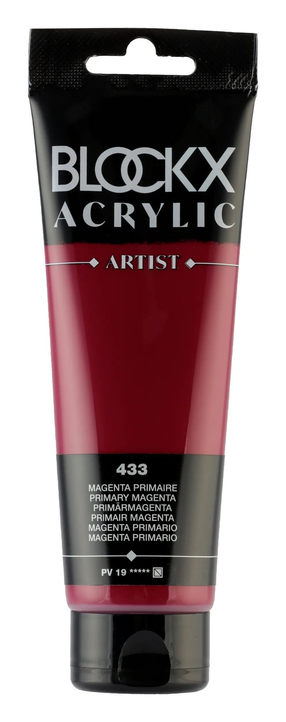 Fine acrylic paint tube 120ml - Magenta primary 433 (Pack x3)