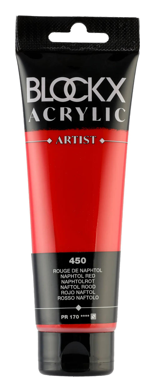 Fine acrylic paint tube 120ml - Naphthol Red 450 (Pack x3)