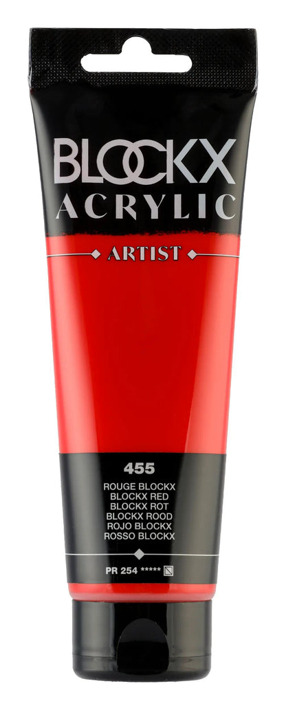 Fine acrylic paint tube 120ml - Red blockx (lot de 3)