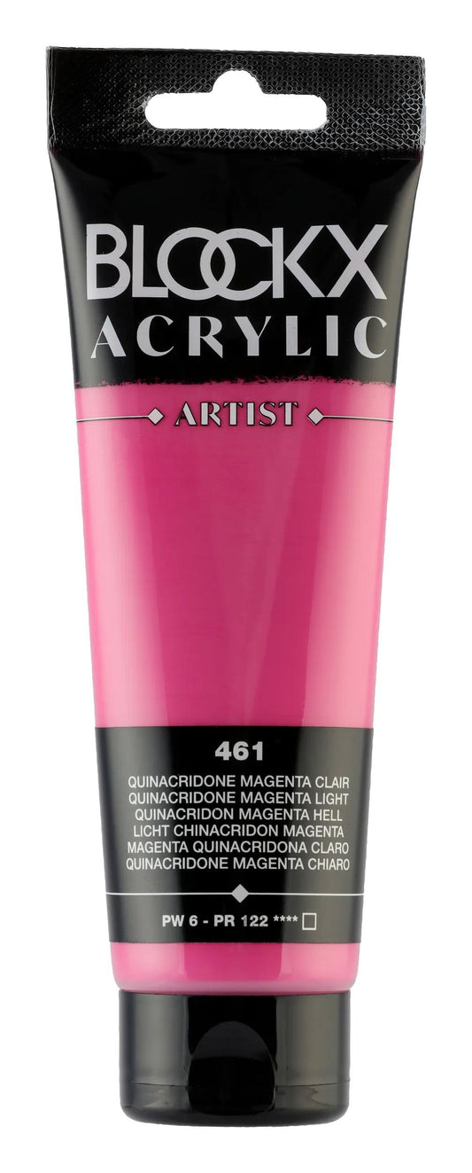 Fine acrylic paint tube 120ml - Quinacridone magenta clear 461 (Pack x3)