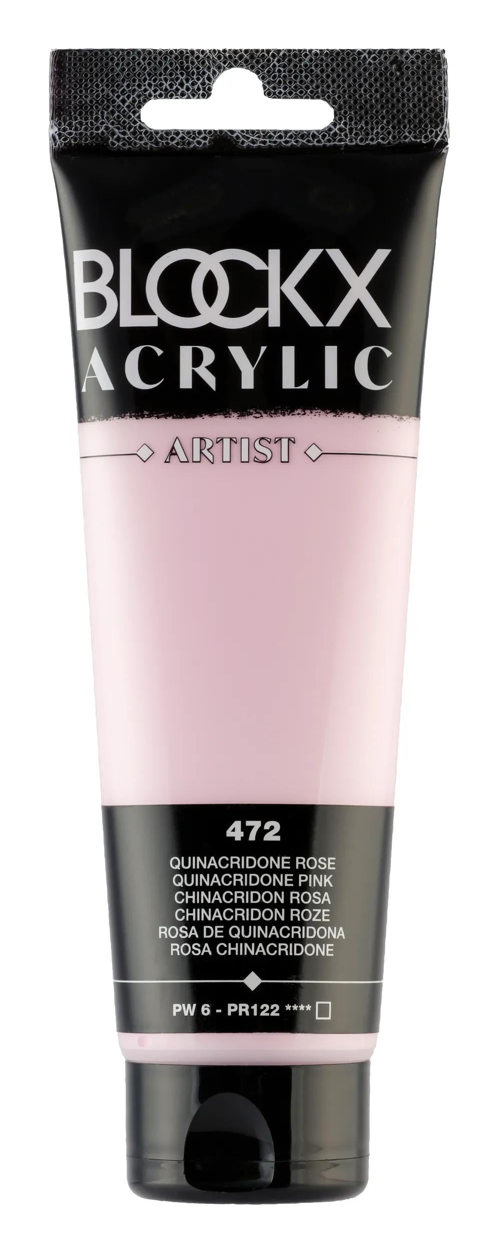 Fine acrylic paint tube 120ml - Pink Quinacridone 472 (Pack x3)