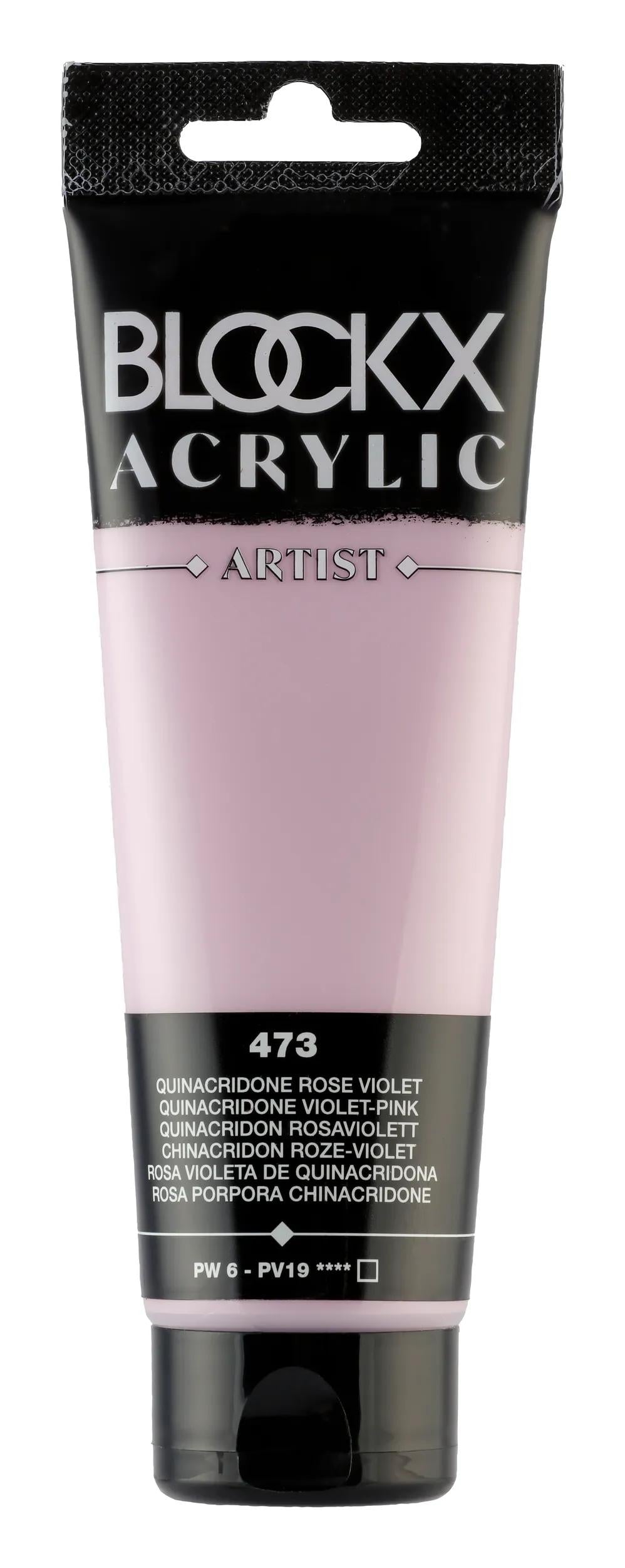 Fine acrylic paint tube 120ml - Quinacridone pink purple 473 (Pack x3)