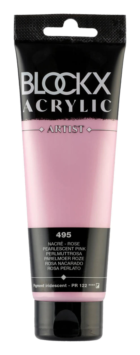 Fine acrylic paint tube 120ml - Pearl Rose 495 (Pack x3)