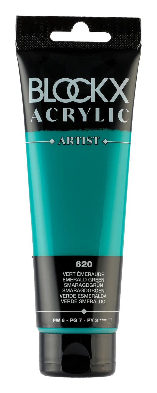 Fine acrylic paint tube 120ml - Green emerald 620 (Pack x3)