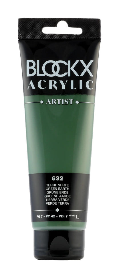 Fine acrylic paint tube 120ml - Green earth (lot de 3)