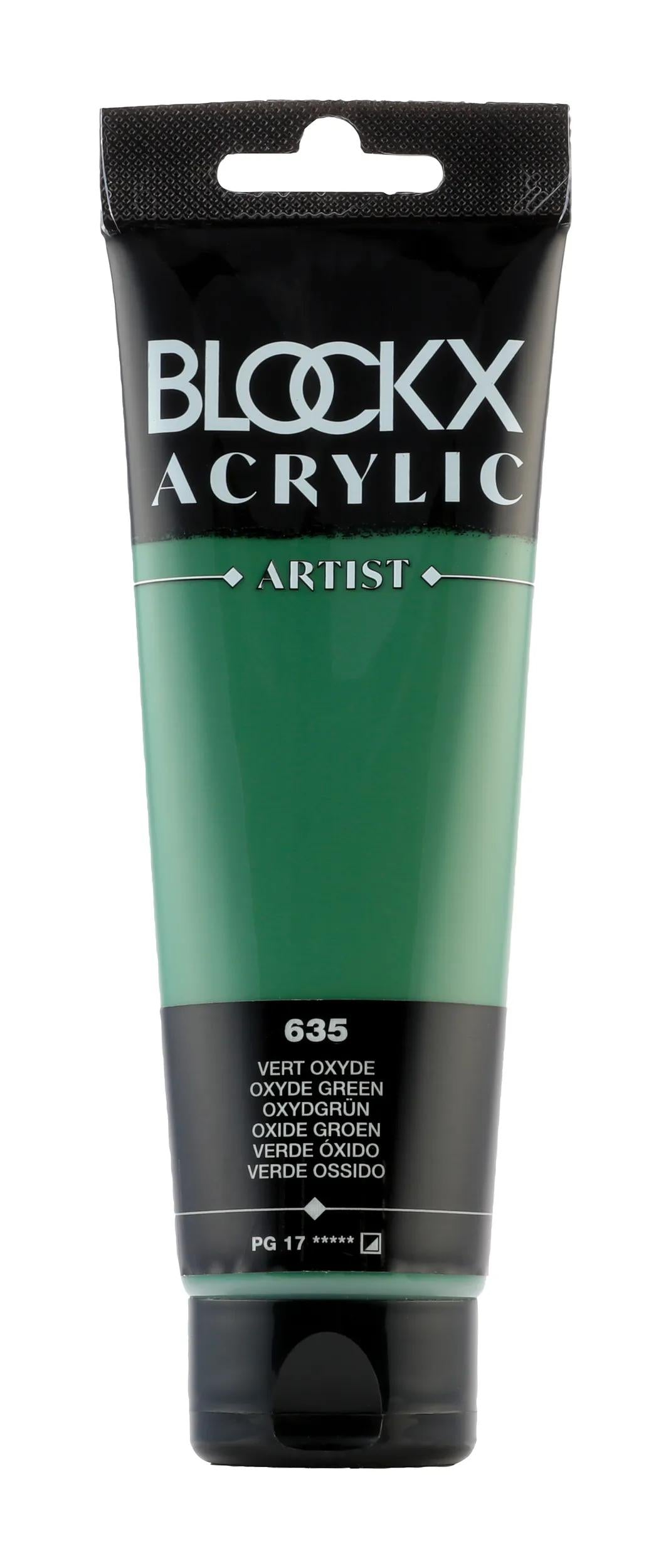 Fine acrylic paint tube 120ml - Green oxide 635 (Pack x3)