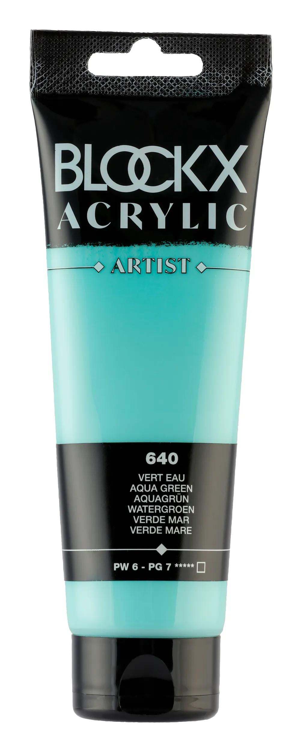 Fine acrylic paint tube 120ml - Water green 640 (Pack x3)