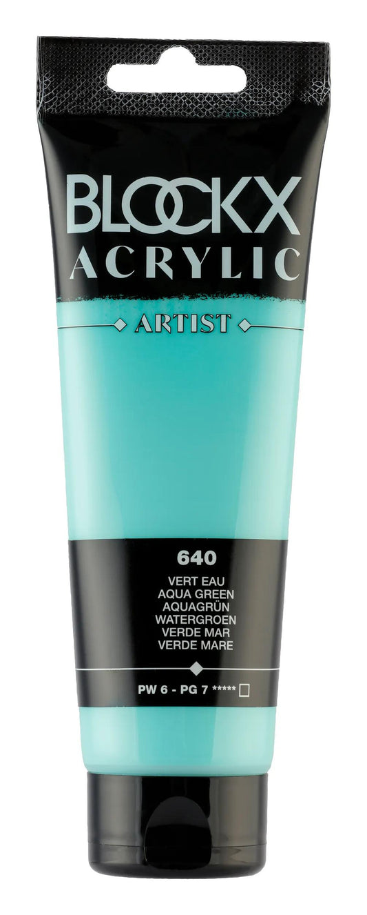 Fine acrylic paint tube 120ml - Water green 640 (Pack x3)