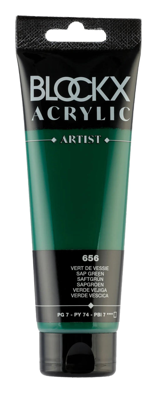 Fine acrylic paint tube 120ml - Green bladder 656 (Pack x3)
