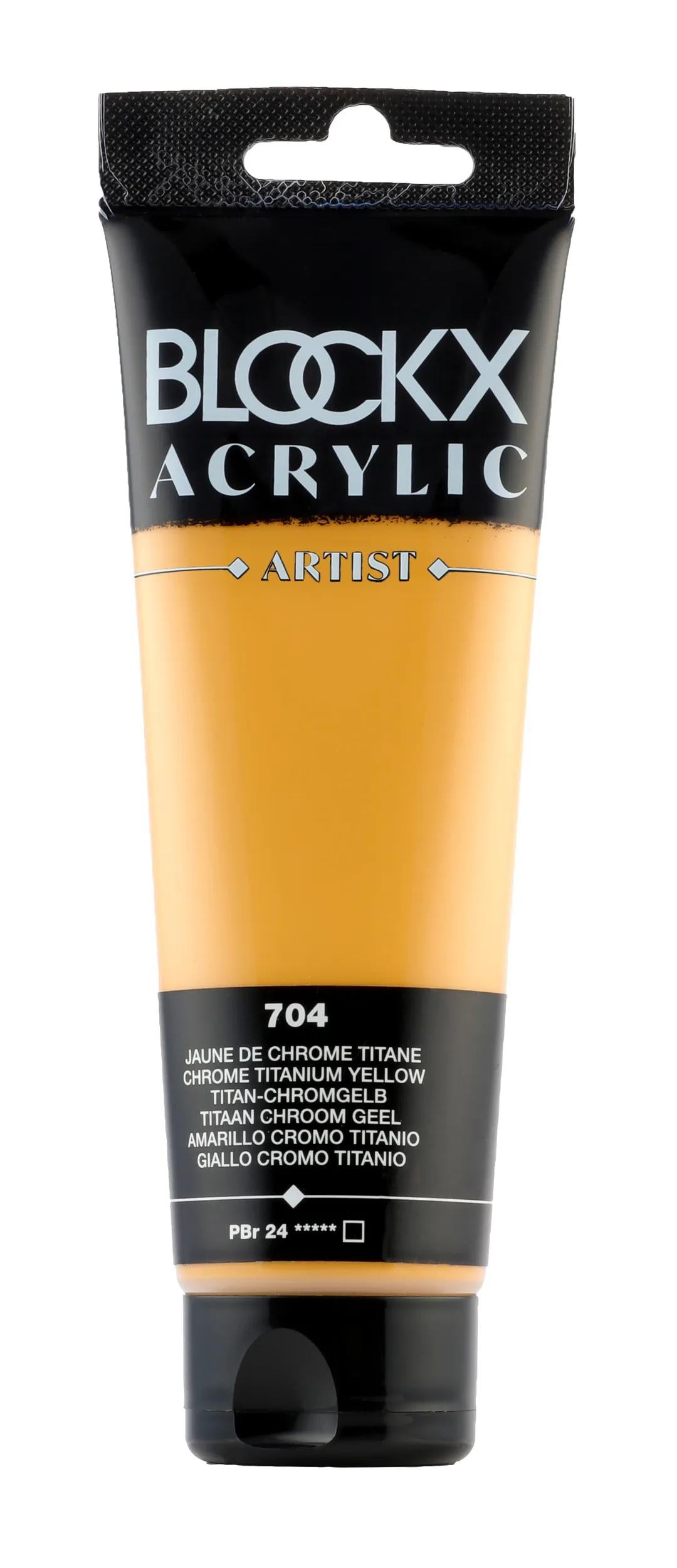 Fine acrylic paint tube 120ml - Chrome titanium yellow 704 (Pack x3)