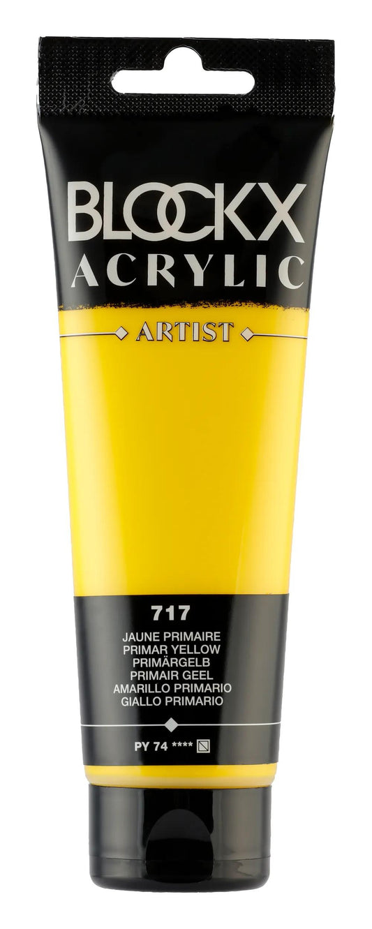 Fine acrylic paint tube 120ml - Primary yellow 717 (Pack x3)