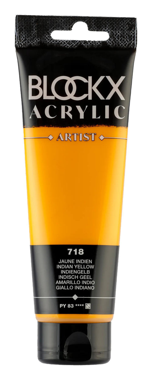 Fine acrylic paint tube 120ml - Indian yellow 718 (Pack x3)