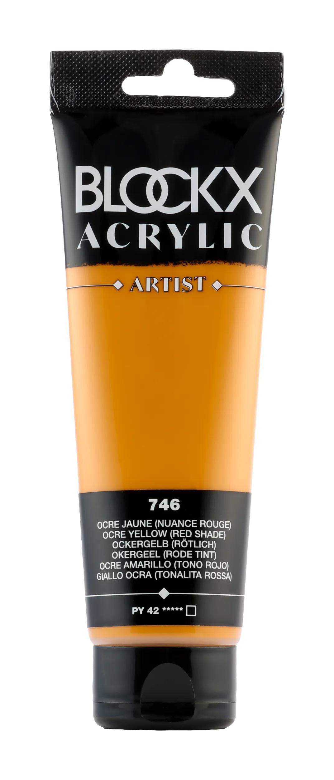 Fine acrylic paint tube 120ml - Yellow ochre (red colour) 746 (Pack x3)