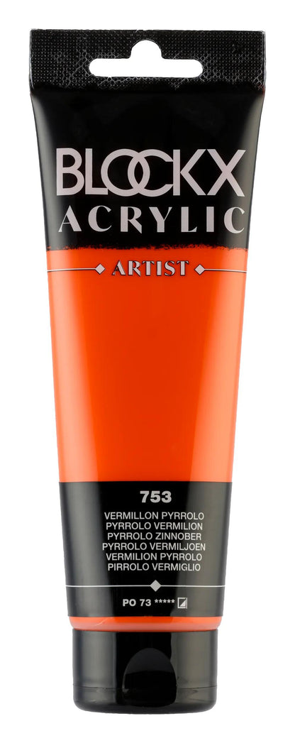 Tubo di vernice acrilico fine 120ml - Vermillon pyrrolo (confezione da 3)