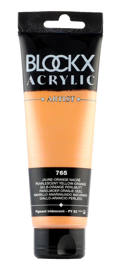 Fine acrylic paint tube 120ml - Orange yellow pearl 765