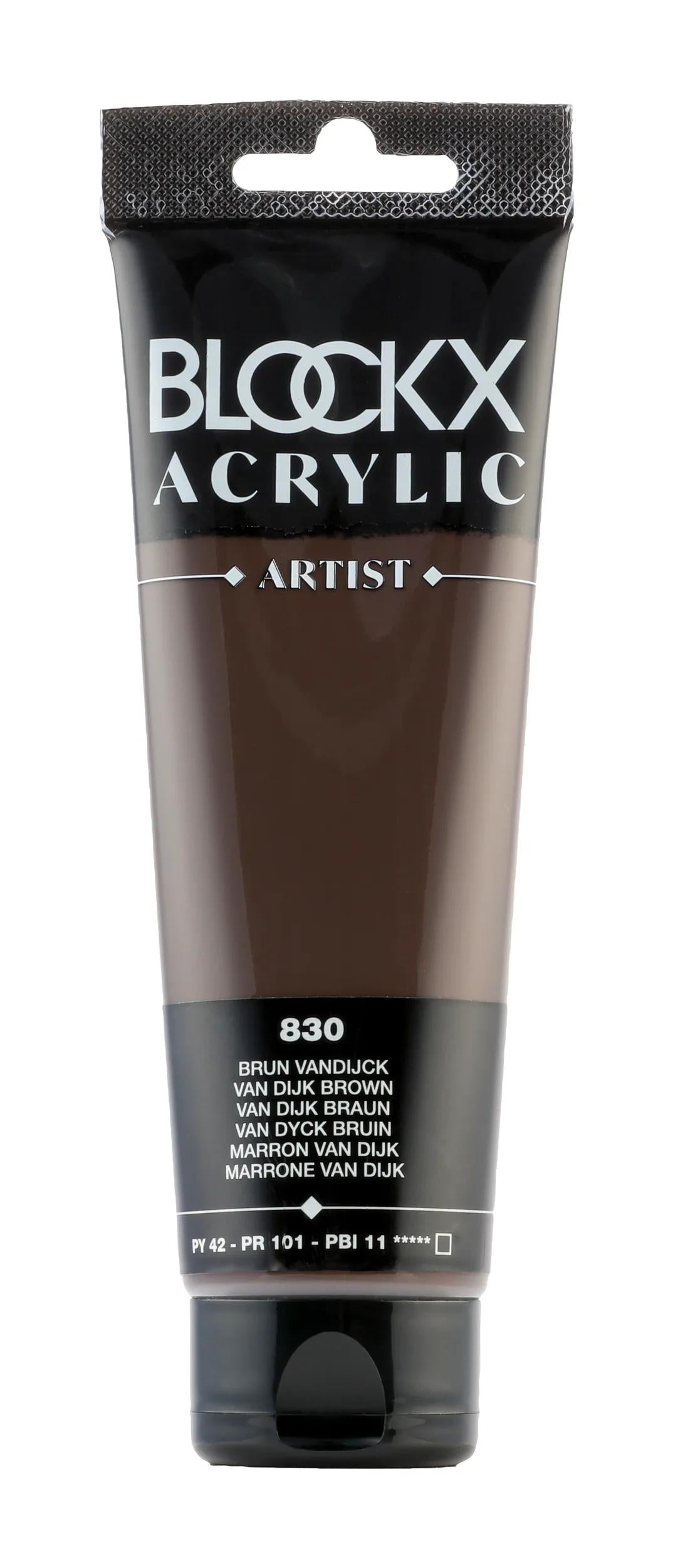 Fine acrylic paint tube 120ml - Brown Van Dijk 830 (Pack x3)