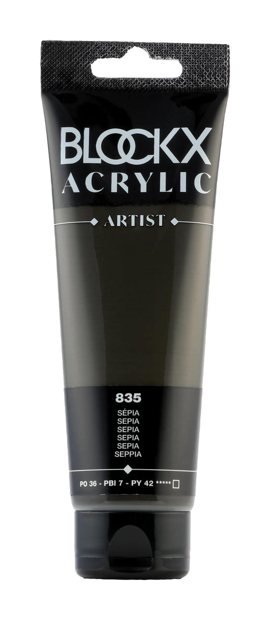 Fine acrylic paint tube 120ml - Sépia 835 (Pack x3)