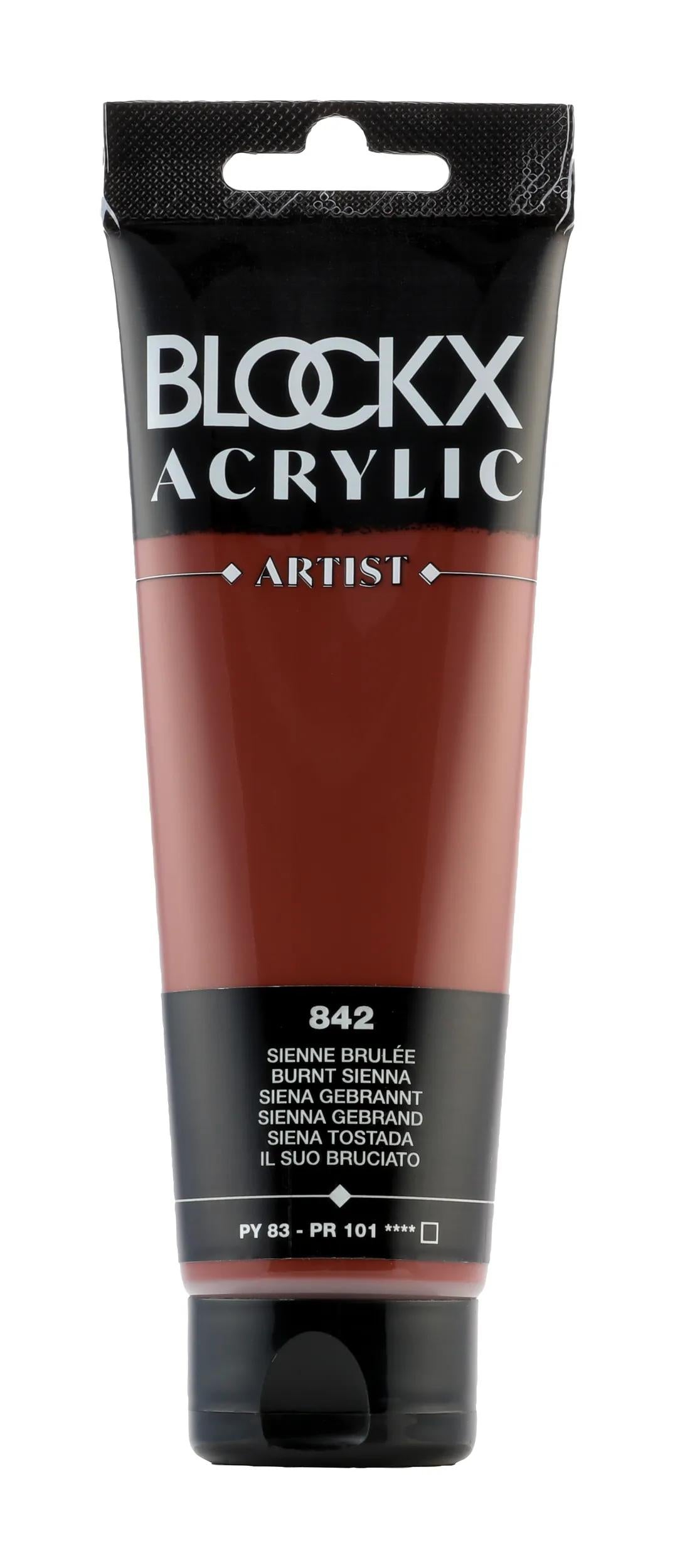 Fine acrylic paint tube 120ml - Burning Siena 842 (Pack x3)