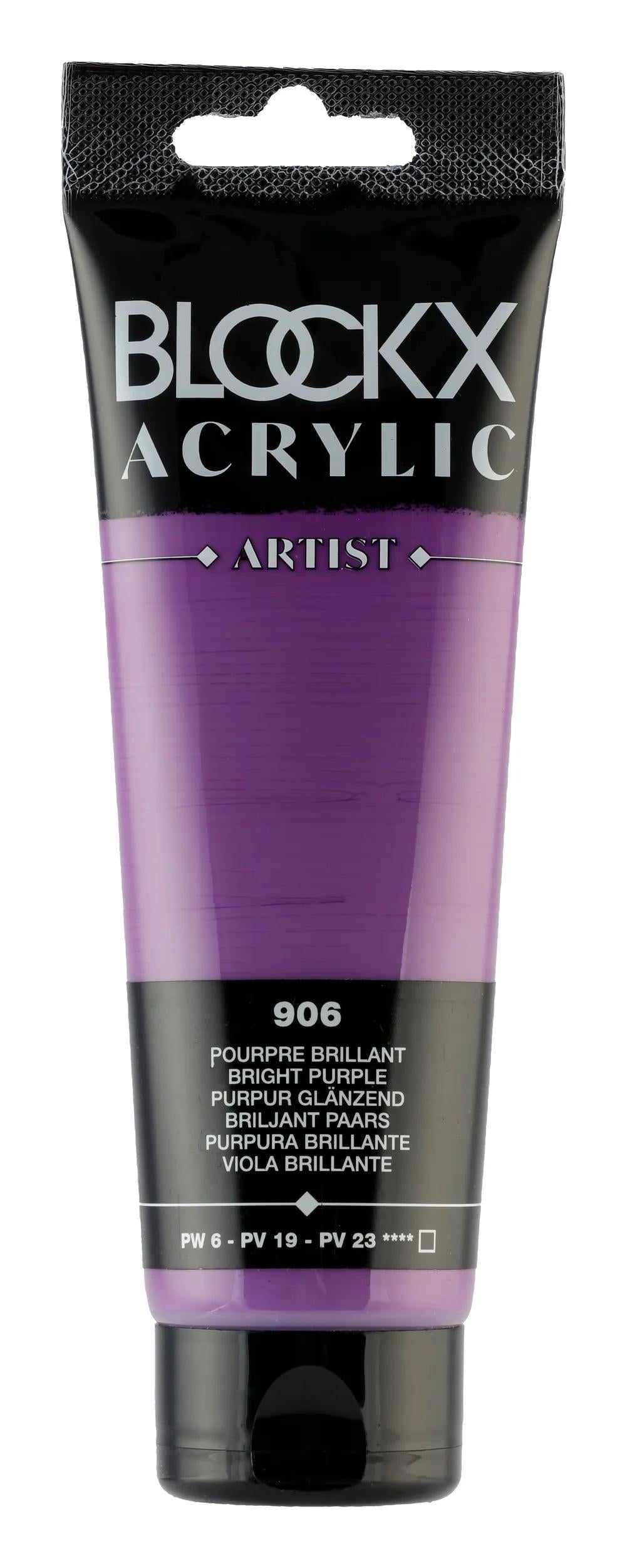 Fine acrylic paint tube 120ml - Shiny purple 906 (Pack x3)