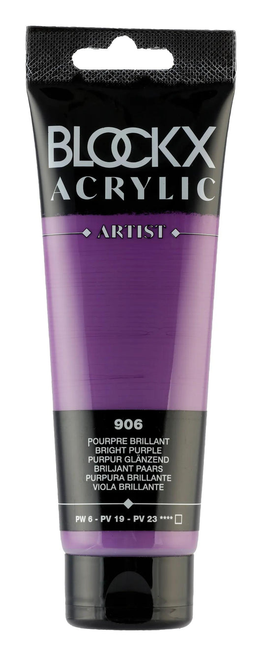 Fine acrylic paint tube 120ml - Shiny purple 906 (Pack x3)