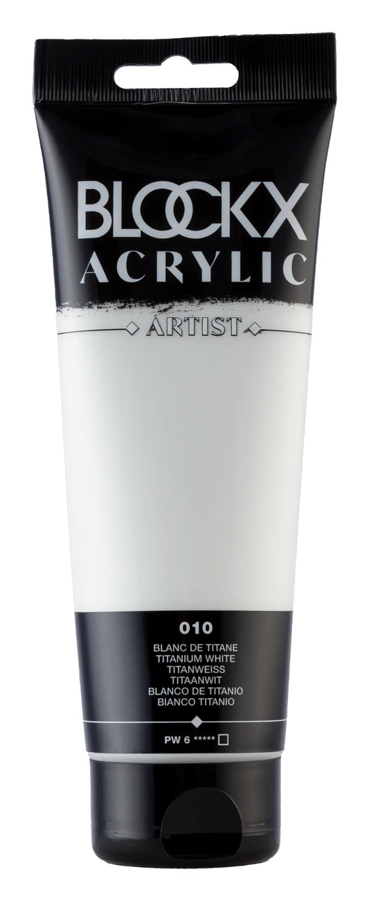 Fine acrylic paint tube 250ml - White titanium 10 (Pack x3)