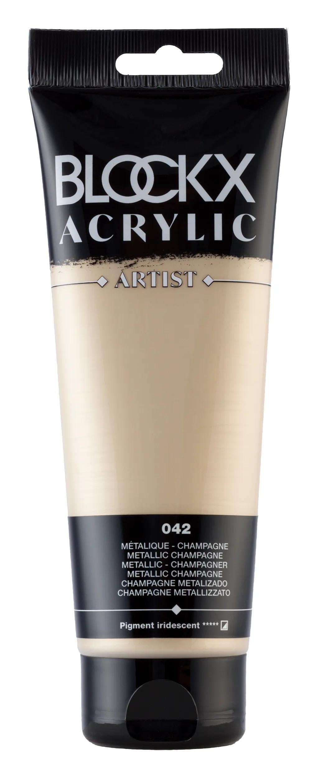 Fine acrylic paint tube 250ml - Champagne metallised 42 (Pack x3)