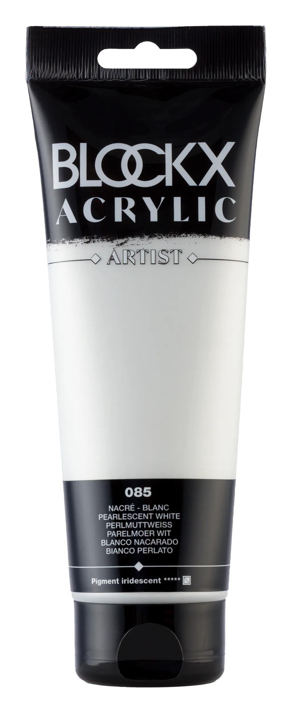 Fine acrylic paint tube 250ml - White pearly 85 (Pack x3)