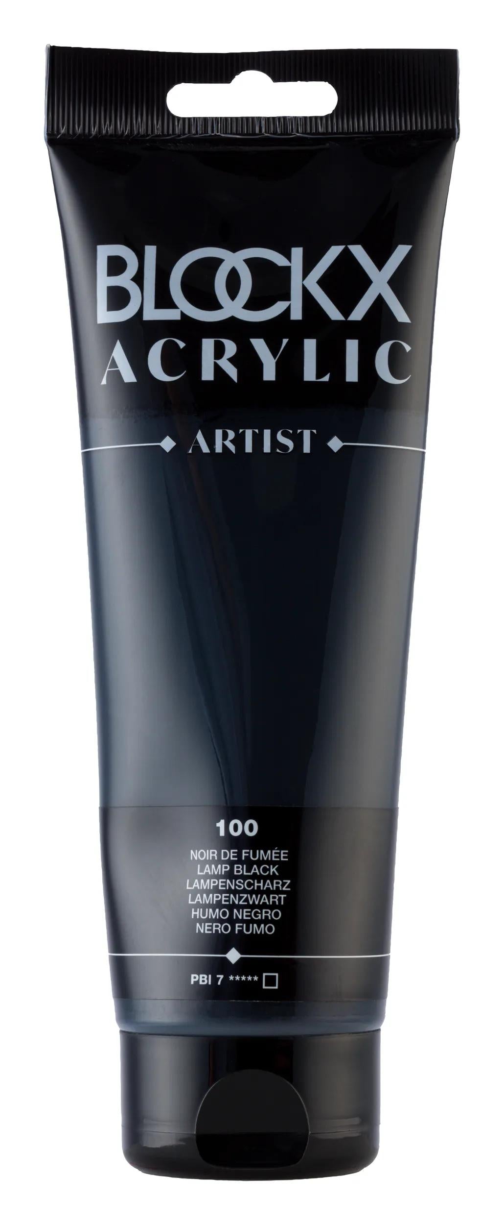 Fine acrylic paint tube 250ml - Smoke black 100 (Pack x3)