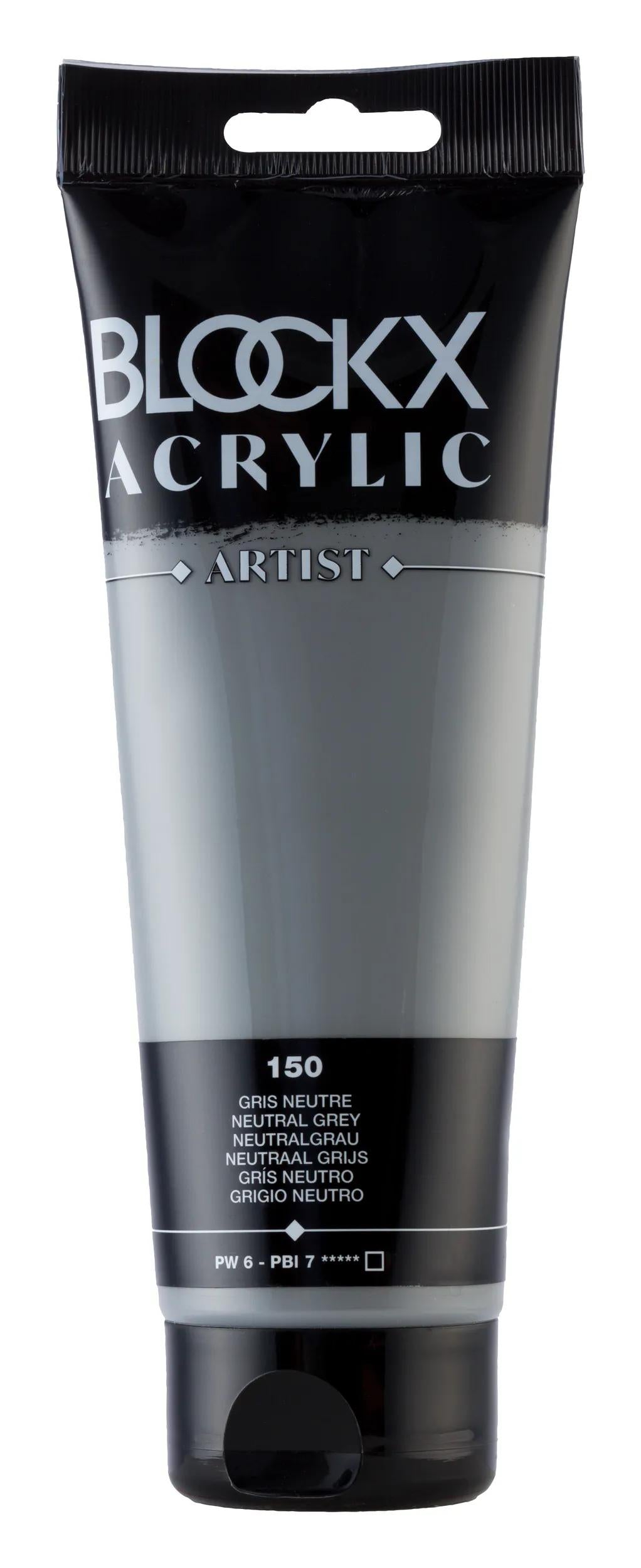 Fine acrylic paint tube 250ml - Neutral grey 150 (Pack x3)