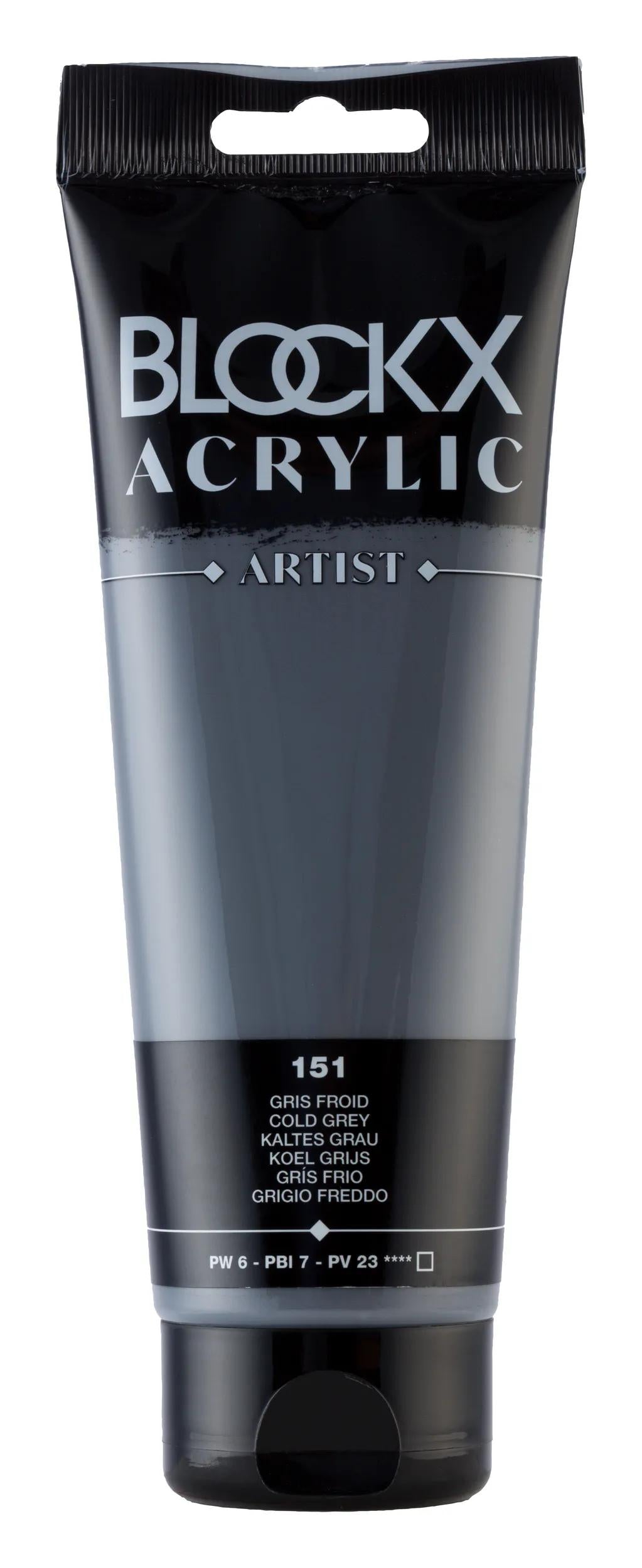 Fine acrylic paint tube 250ml - Cold grey 151 (Pack x3)