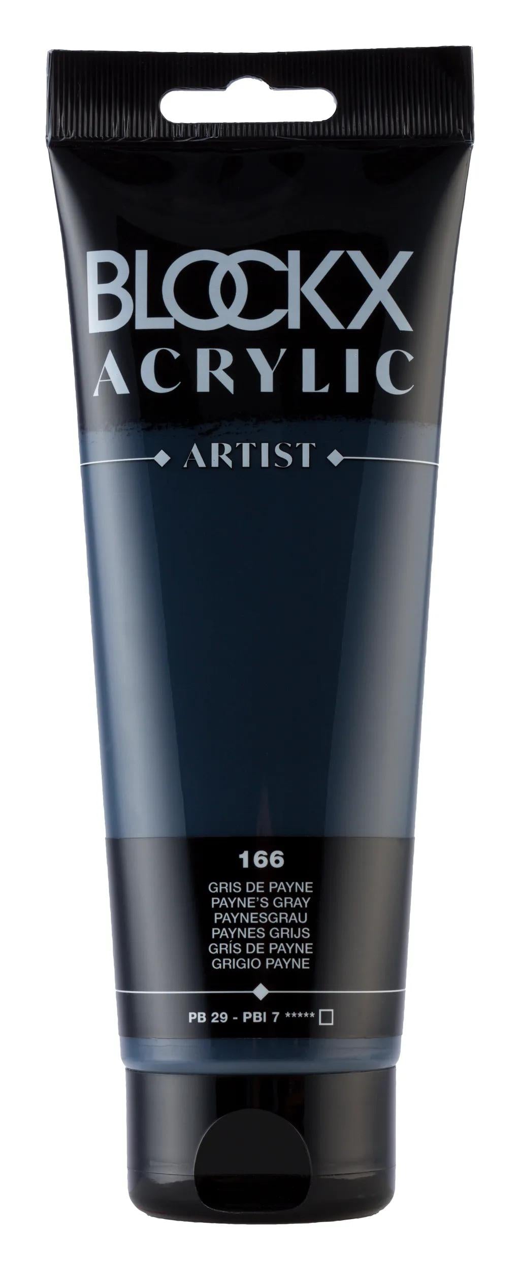 Fine acrylic paint tube 250ml - Payne Grey 166 (Pack x3)