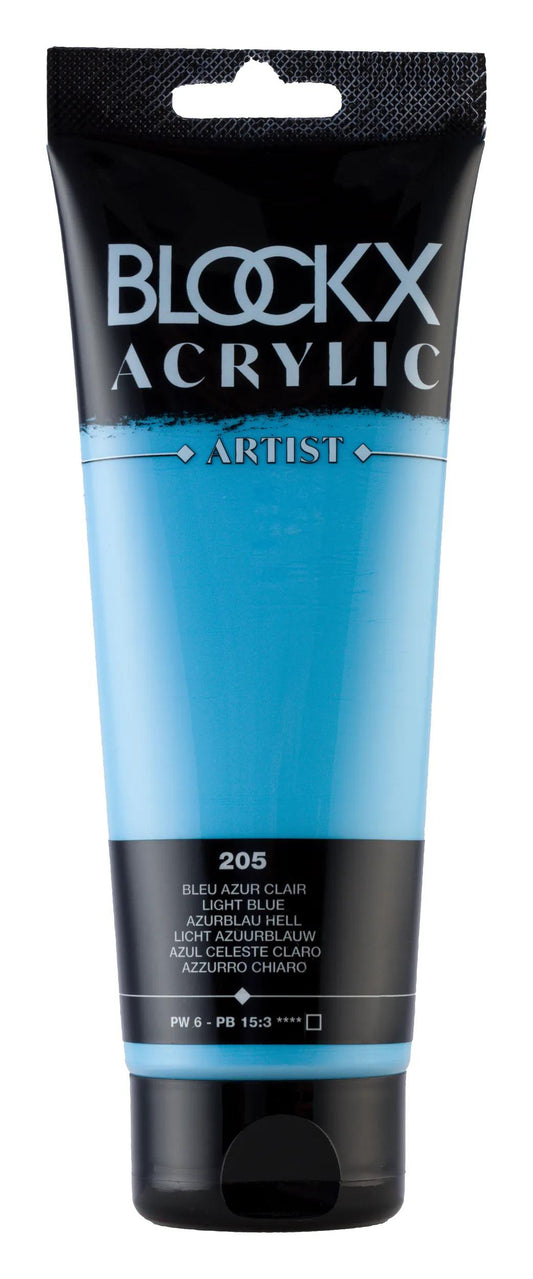 Fine acrylic paint tube 250ml - Blue azure 205 (Pack x3)