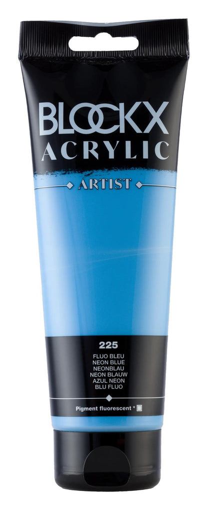 Fine acrylic paint tube 250ml - Fluo blue (lot de 3)