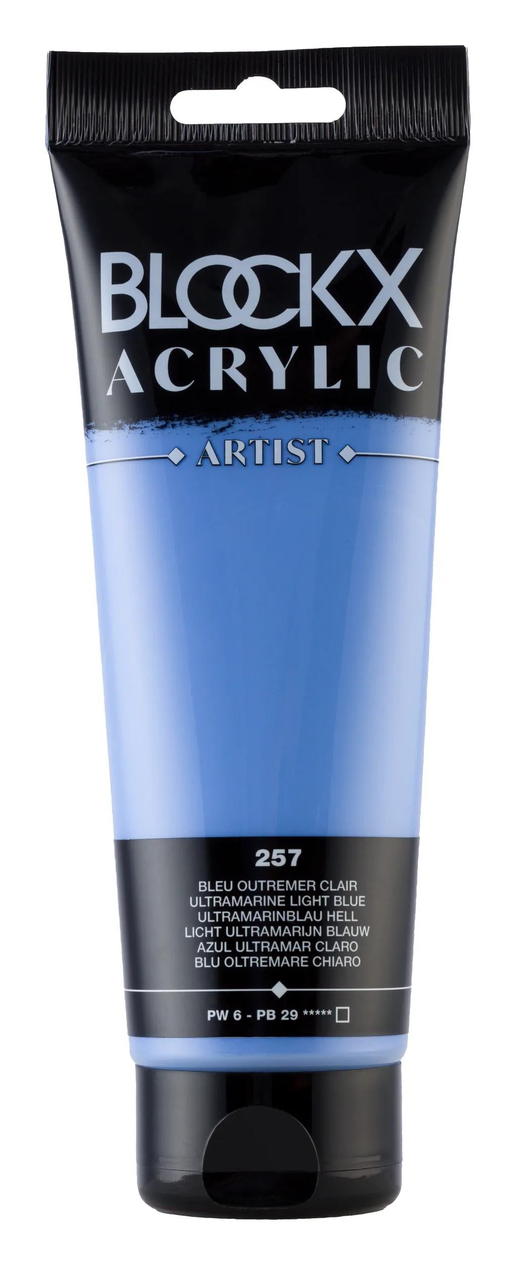 Fine acrylic paint tube 250ml - Light overseas blue 257 (Pack x3)