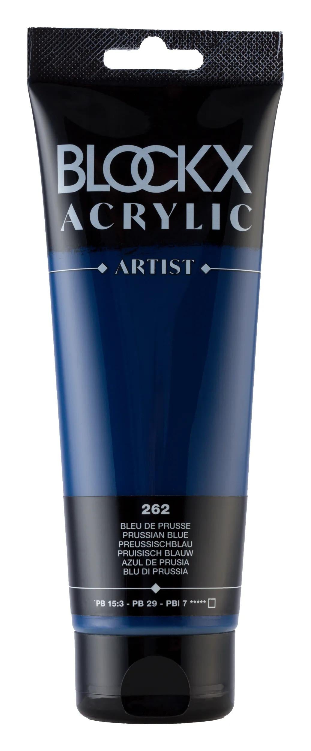 Fine acrylic paint tube 250ml - Prussia Blue 262 (Pack x3)