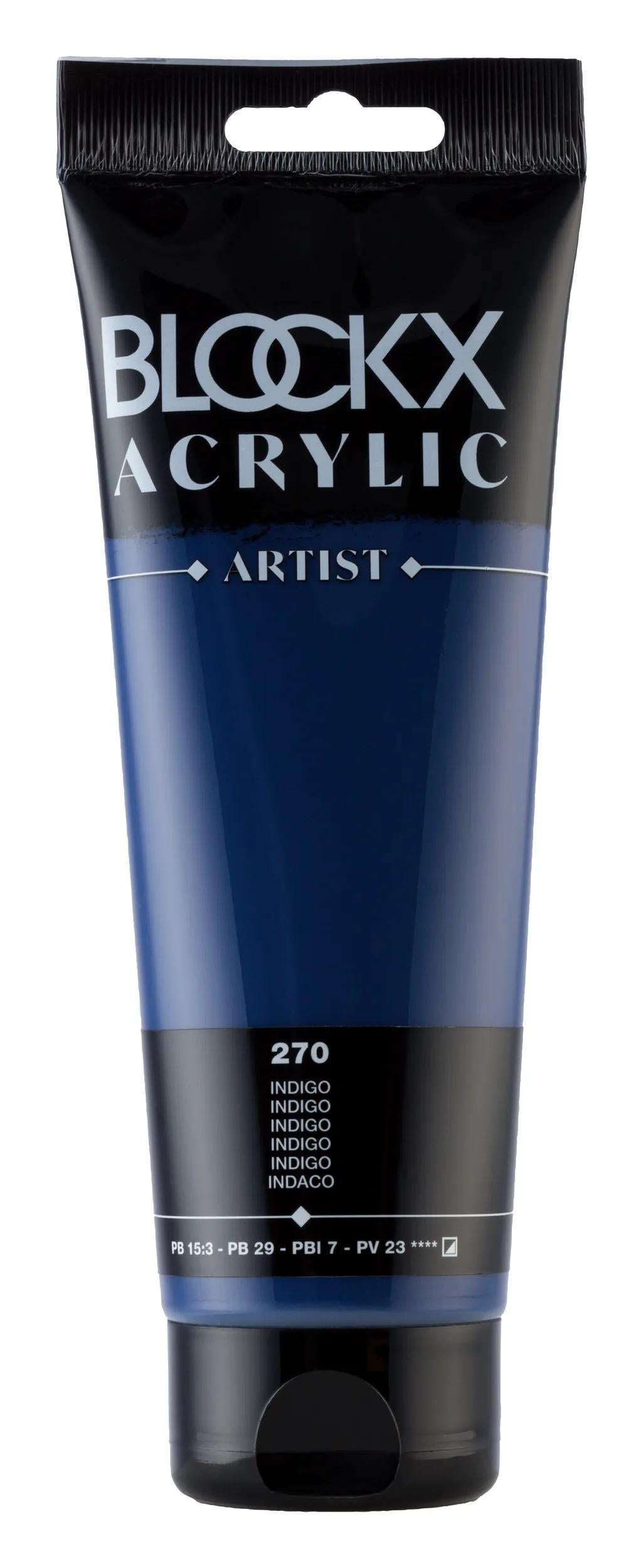Fine acrylic paint tube 250ml - Indigo 270 (Pack x3)
