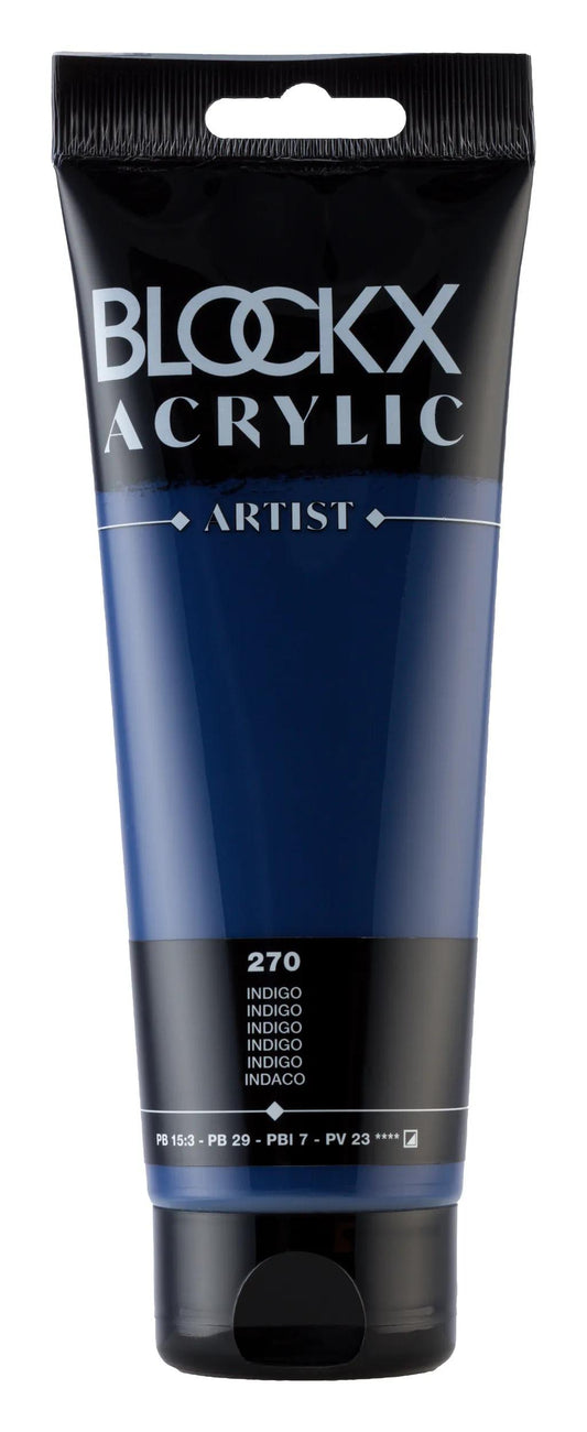 Fine acrylic paint tube 250ml - Indigo 270 (Pack x3)