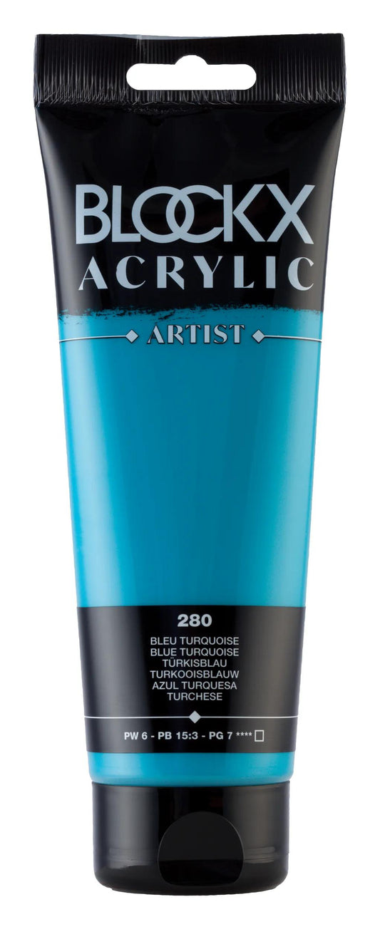 Fine acrylic paint tube 250ml - Turquoise blue 280 (Pack x3)