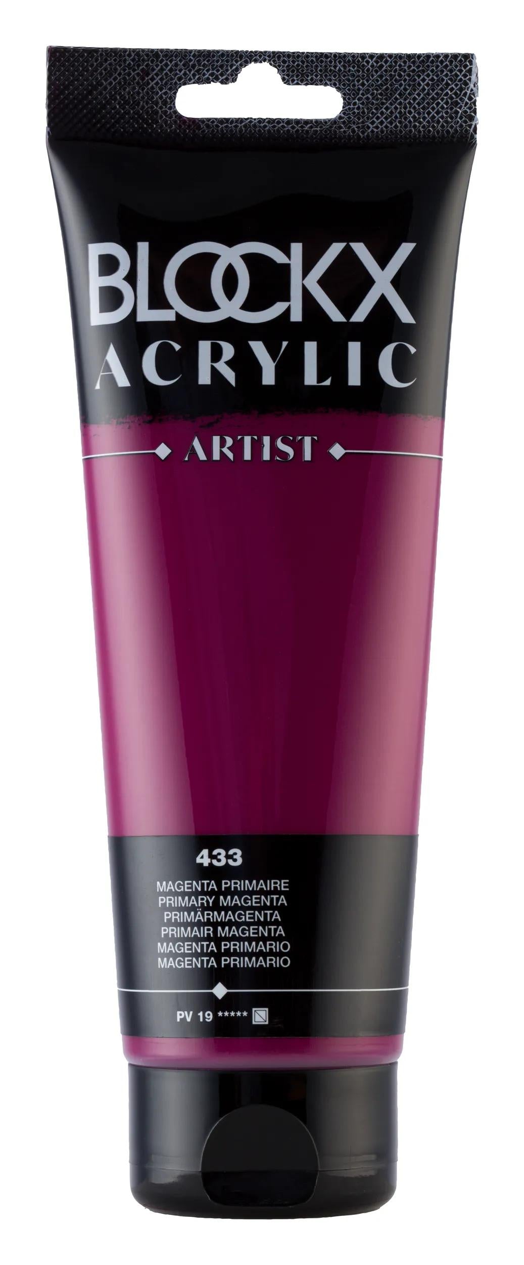 Fine acrylic paint tube 250ml - Magenta primary 433 (Pack x3)