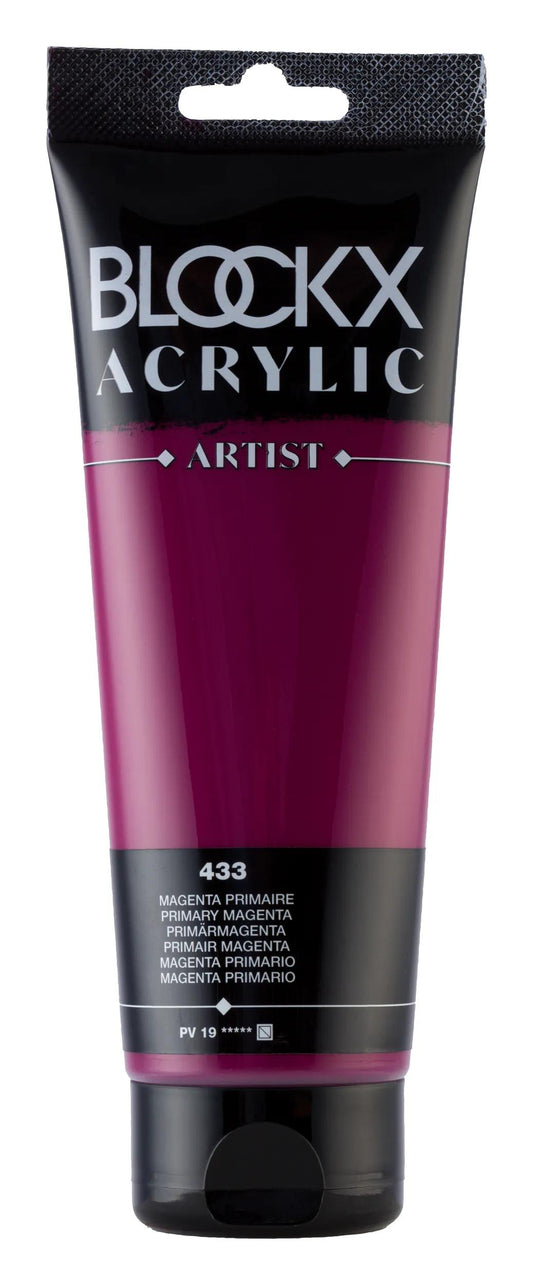Fine acrylic paint tube 250ml - Magenta primary 433 (Pack x3)