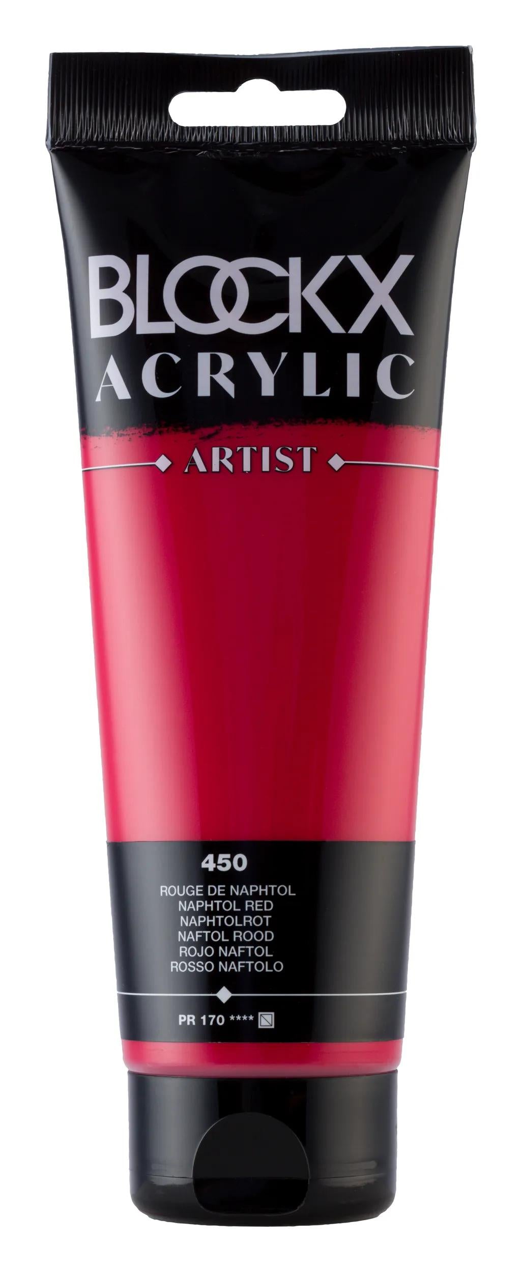 Fine acrylic paint tube 250ml - Naphthol Red 450 (Pack x3)