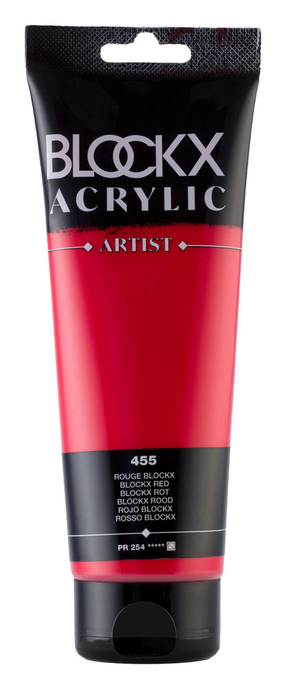Fine acrylic paint tube 250ml - Red blockx (lot de 3)